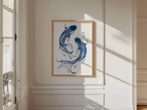 Blue Koi Print, Japanese wall art Print, Vintage Print, Trendy Wall Art, Aesthetic Wall Art, Koi Fish Print, Japanese Print, Gift Idea 1793143058