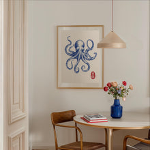 Blue octopus Print, Japanese wall art Print, Vintage Print, Trendy Wall Art, Aesthetic Wall Art, Octopus Poster, Japanese Print, Gift Idea 1829031948