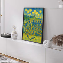 Bogota, Colombia Van Gogh Style, Canvas,Poster, Cityscape Art, City Print, Wall Decor, Skyline, Landscape, Travel Poster, South America