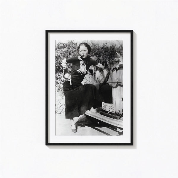 Bonnie Parker Print, 1934  Bonnie and Clyde Black and White Wall Art, Vintage Print, Photography Prints, Museum Quality Photo Art Print 1620778413