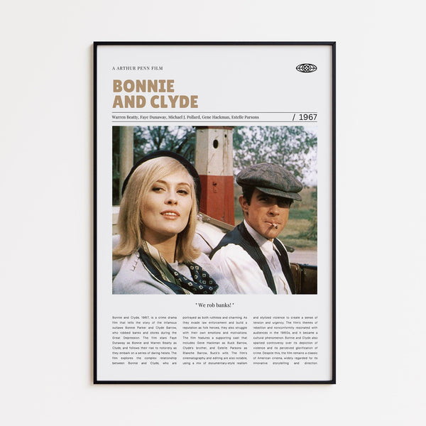 Bonnie and Clyde, Arthur Penn, Retro Movie Poster, Custom Movie Poster Print 4421166615