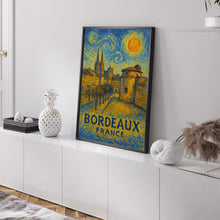 Bordeaux Poster Print, Bordeaux Travel Poster, Bordeaux Van Gogh Style Wall Art, Bordeaux, France