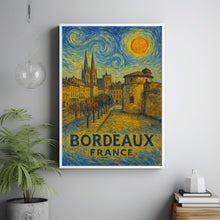 Bordeaux Poster Print, Bordeaux Travel Poster, Bordeaux Van Gogh Style Wall Art, Bordeaux, France