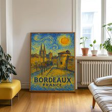Bordeaux Poster Print, Bordeaux Travel Poster, Bordeaux Van Gogh Style Wall Art, Bordeaux, France