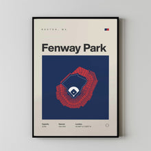 Boston Ballpark Poster, Fenway Park Stadium Print, Mid Century Modern Baseball Poster,-DW7YX2