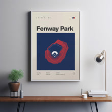 Boston Ballpark Poster, Fenway Park Stadium Print, Mid Century Modern Baseball Poster,-DW7YX2