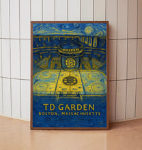 Boston Bruins NHL  TD Garden  Black and White  Poster  Wall Art