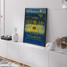 Boston Bruins NHL  TD Garden  Black and White  Poster  Wall Art
