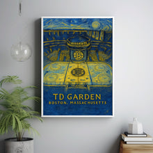 Boston Bruins NHL  TD Garden  Black and White  Poster  Wall Art