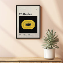 Boston Bruins Poster, TD Garden Stadium Print, Mid Century Modern Hockey Poster, Sports-B0S87Z