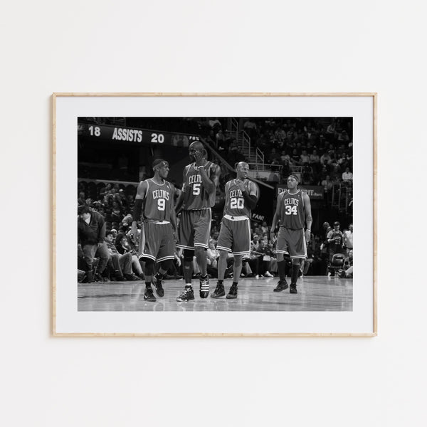 Boston Celtics 2008 Poster, Atlantic Group, Black and White Wall Art,Vintage Wall Art, Photograph Prints, Basketball Gift, NBA Fans 1778403325