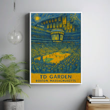 Boston Celtics NBA  TD Garden  Black and White  Poster  Wall Art
