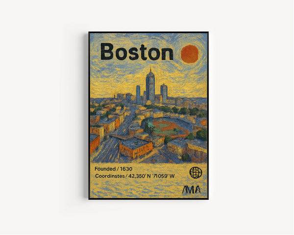 Boston Poster, Minimalist, Helvetica, Mid-Century Modern, Boston Travel Print, Boston Wall Art, Boston Art, Boston Download Print, Boston MA
