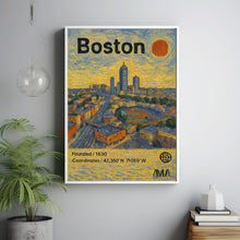 Boston Poster, Minimalist, Helvetica, Mid-Century Modern, Boston Travel Print, Boston Wall Art, Boston Art, Boston Download Print, Boston MA