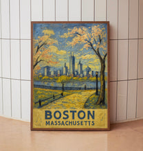 Boston Travel Poster, Boston City Travel Poster, Boston Travel Wall Art, City Skyline Artwork, Boston Massachusetts Travel Poster