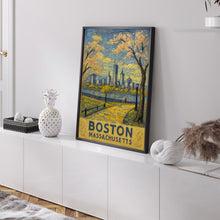 Boston Travel Poster, Boston City Travel Poster, Boston Travel Wall Art, City Skyline Artwork, Boston Massachusetts Travel Poster