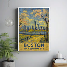 Boston Travel Poster, Boston City Travel Poster, Boston Travel Wall Art, City Skyline Artwork, Boston Massachusetts Travel Poster