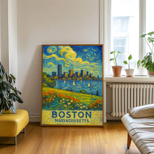 Boston Travel Print, Boston City Travel Poster, Boston Travel Wall Art, City Skyline Artwork, Boston Massachusetts Travel Poster