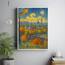 Boston, USA Anime Style Art, Cityscape Canvas, Poster, Anime City Art, Urban Landscape Art, Autumn in Boston, American City Print