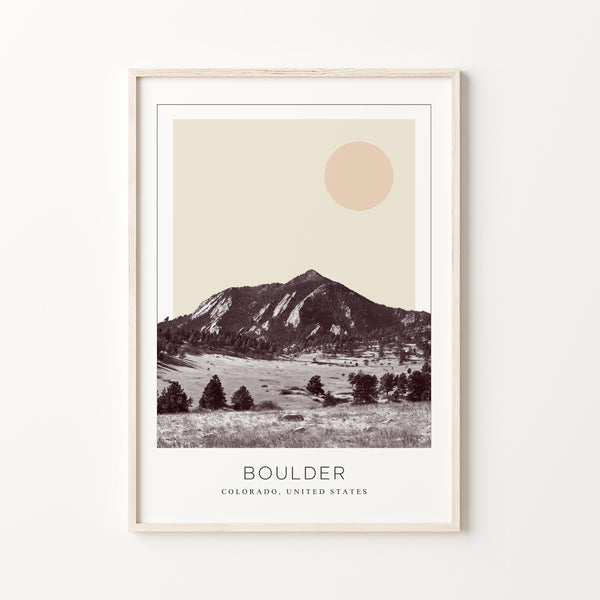 Boulder Poster Print, Boulder Travel Poster, Boulder Minimalistic Wall Art, Boulder, Colorado, United States 1882437459