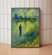 Boy Fishing Vintage Sketch Download,  Wall Art for Boys Room, Antique Nursery Print, Man Cave Print
