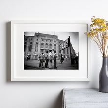 Boys Staring at Yankee Stadium Print, Baseball Black and White Wall Art, Vintage Print, Photography Prints, Museum Quality Photo Print 1606605112