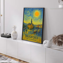 Bradford Poster Print, Bradford Travel Poster, Bradford Van Gogh Style Wall Art, Bradford, United Kingdom