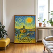 Bradford Poster Print, Bradford Travel Poster, Bradford Van Gogh Style Wall Art, Bradford, United Kingdom