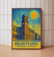 Brantford Poster Print, Brantford Travel Poster, Brantford Van Gogh Style Wall Art, Brantford, Ontario, Canada