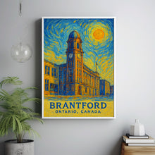 Brantford Poster Print, Brantford Travel Poster, Brantford Van Gogh Style Wall Art, Brantford, Ontario, Canada
