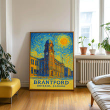 Brantford Poster Print, Brantford Travel Poster, Brantford Van Gogh Style Wall Art, Brantford, Ontario, Canada