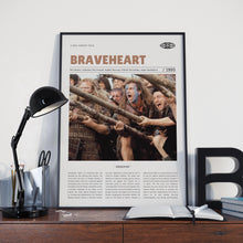 Braveheart, Mel Gibson, Retro Movie Poster, Custom Movie Poster 4421173552