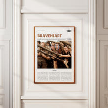 Braveheart, Mel Gibson, Retro Movie Poster, Custom Movie Poster 4421173552