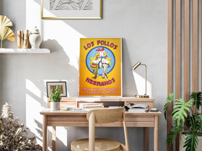 Breaking Bad Movie Poster Los Pollos Hermanos Gus Fring Retro Ad Home Decor Wall Art Print Gift 1173081295