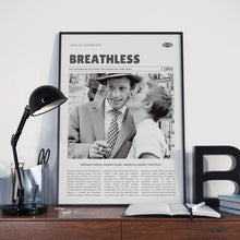 Breathless, Jean-Luc Godard, Retro Movie Poster, Custom Movie Poster Print 4421171854