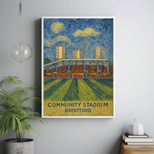 Brentford Football Stadium Print, Brentford Community Stadium Poster, G Tech Stadium Art