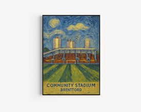 Brentford Football Stadium Print, Brentford Community Stadium Poster, G Tech Stadium Art