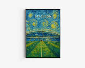 Brighton & Hove Amex Stadium Illustration - Contemporary Art Poster - FRAMED or UNFRAMED - Best Gifts for Him - Fast UK Delivery