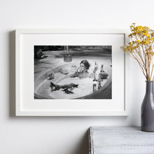 Brigitte Bardot Bathtub Print, Bathroom Poster, Black and White Wall Art, Vintage Print, Photography Prints, Museum Quality Photo Print 1606604854