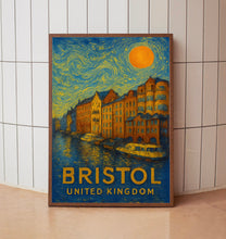 Bristol Poster Print, Bristol Travel Poster, Bristol Van Gogh Style Wall Art, Bristol, United Kingdom