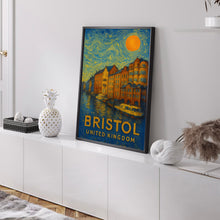 Bristol Poster Print, Bristol Travel Poster, Bristol Van Gogh Style Wall Art, Bristol, United Kingdom