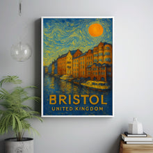 Bristol Poster Print, Bristol Travel Poster, Bristol Van Gogh Style Wall Art, Bristol, United Kingdom