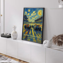 British Grand Prix Poster – Iconic Silverstone Formula 1 Start Grid Under Dramatic Sky