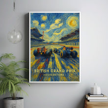 British Grand Prix Poster – Iconic Silverstone Formula 1 Start Grid Under Dramatic Sky