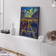 British Grand Prix Poster – Iconic Silverstone Formula 1 Start Grid Under Dramatic Sky1