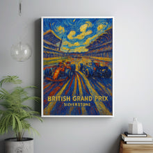 British Grand Prix Poster – Iconic Silverstone Formula 1 Start Grid Under Dramatic Sky1