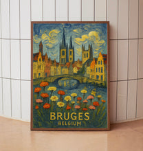 Bruges Belgium Travel Poster, Bruges Europe Travel Postcard, Custom Travel Poster, Personalized Travel Poster, Birthday Gifts