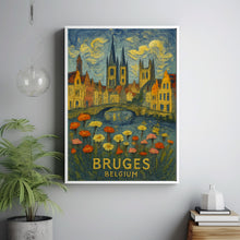 Bruges Belgium Travel Poster, Bruges Europe Travel Postcard, Custom Travel Poster, Personalized Travel Poster, Birthday Gifts