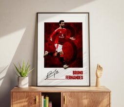 Bruno Fernandes Football Poster Modern Manchester Fan Art 4398924872