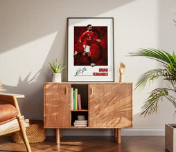 Bruno Fernandes Football Poster Modern Manchester Fan Art 4398924872